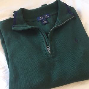 Polo Ralph Lauren green quarter zip